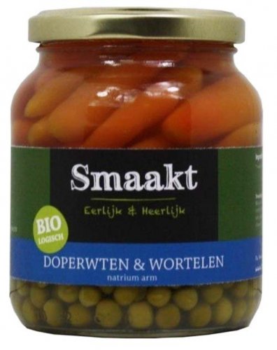 Smaakt Doperwten en wortelen natriumarm Smaakt Doperwten en wortelen natriumarm