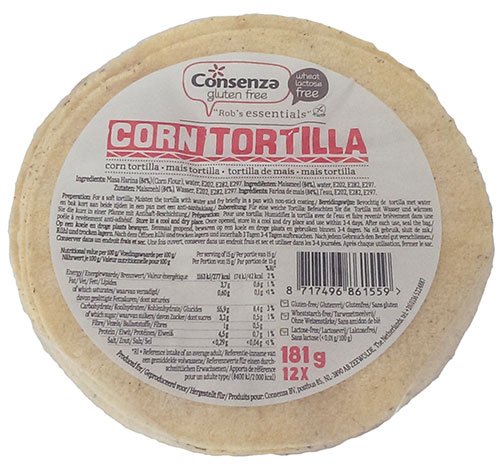 Consenza Mais Tortilla, glutenvrij Consenza Mais Tortilla, glutenvrij