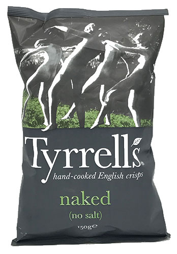 Tyrrell's hand-cooked English crips naked (no salt) Tyrrell's hand-cooked English crips naked (no salt)