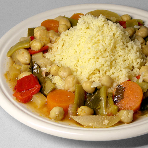 Couscous met kalkoenfilet en asperges