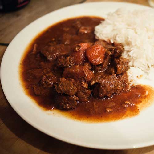 Goulash met rijst