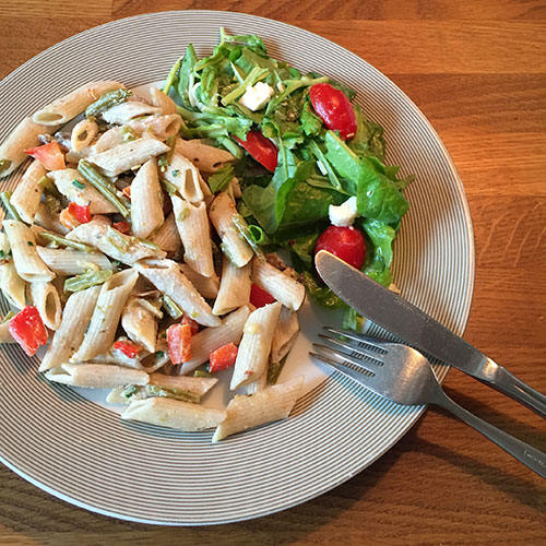 Koude penne schotel